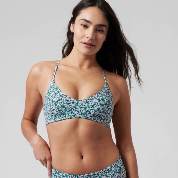 Athleta Bikini Set Triangle A-C Top Clean Full Bottom Camo Flora Gables XL - Picture 3 of 15